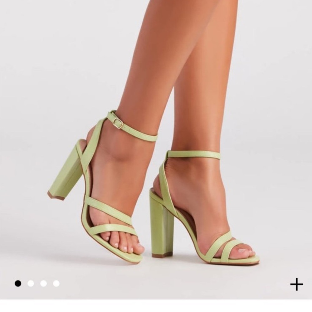 Elegant Green Strappy Heels